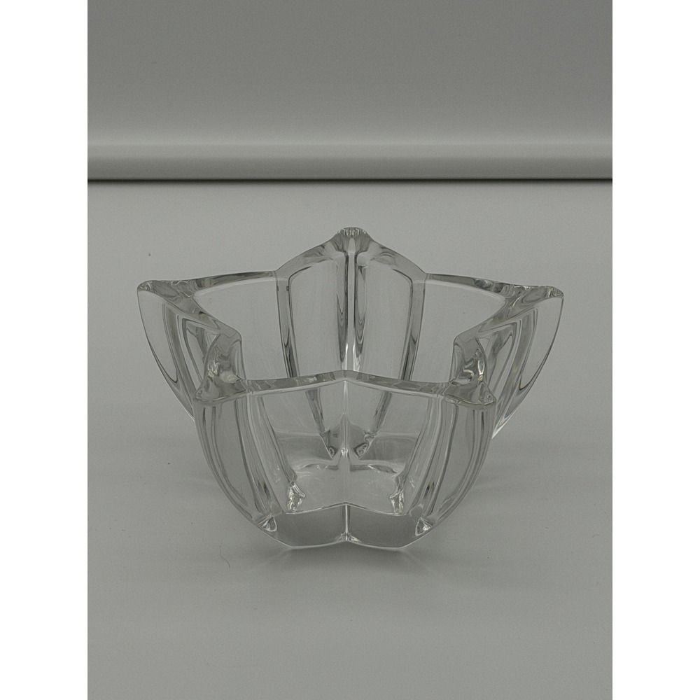 WMF Five Point Star Flower Clear Crystal Votive Candle Holder from Germany